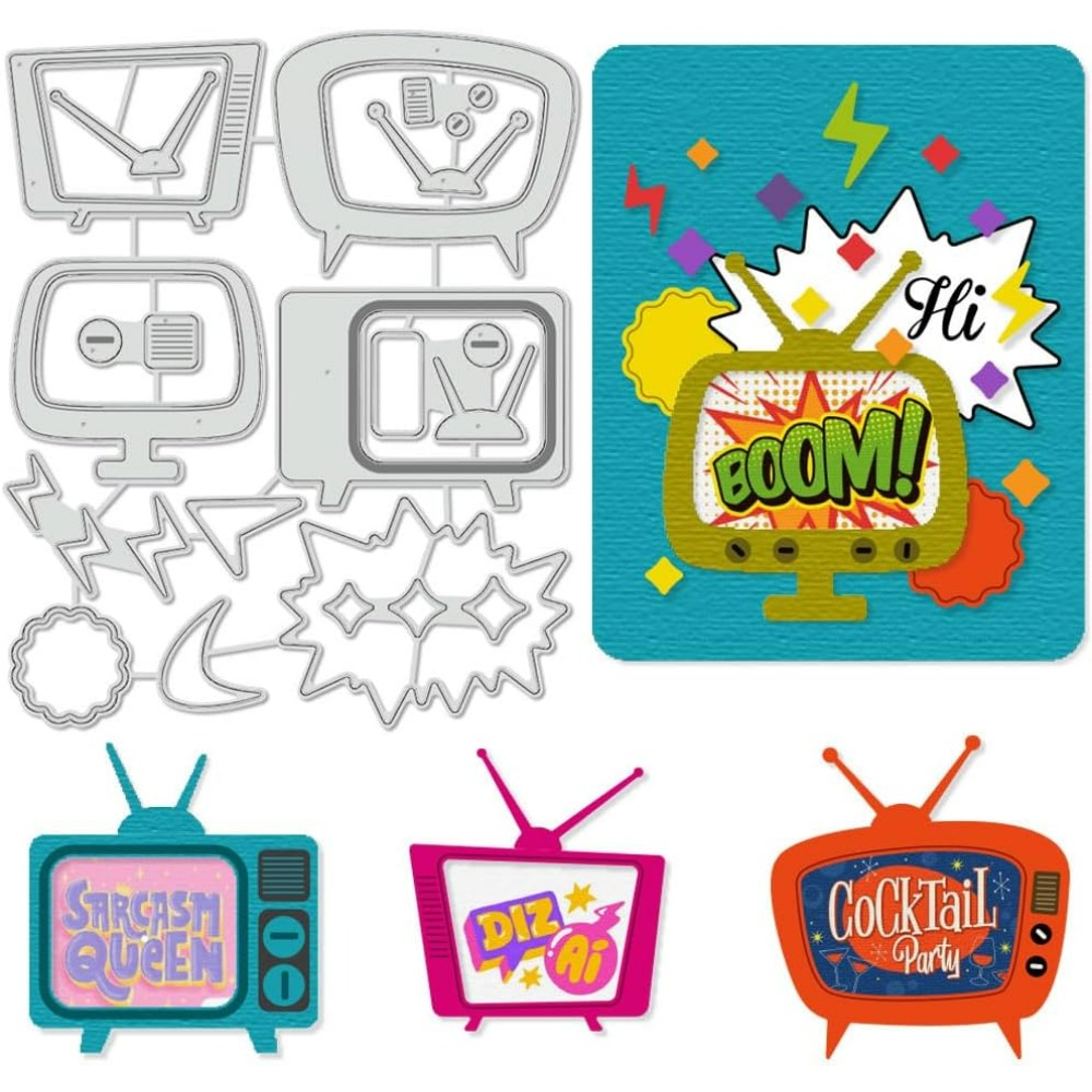 Troqueles de corte de TV Retro - Metal Photo Panel reseña y precio