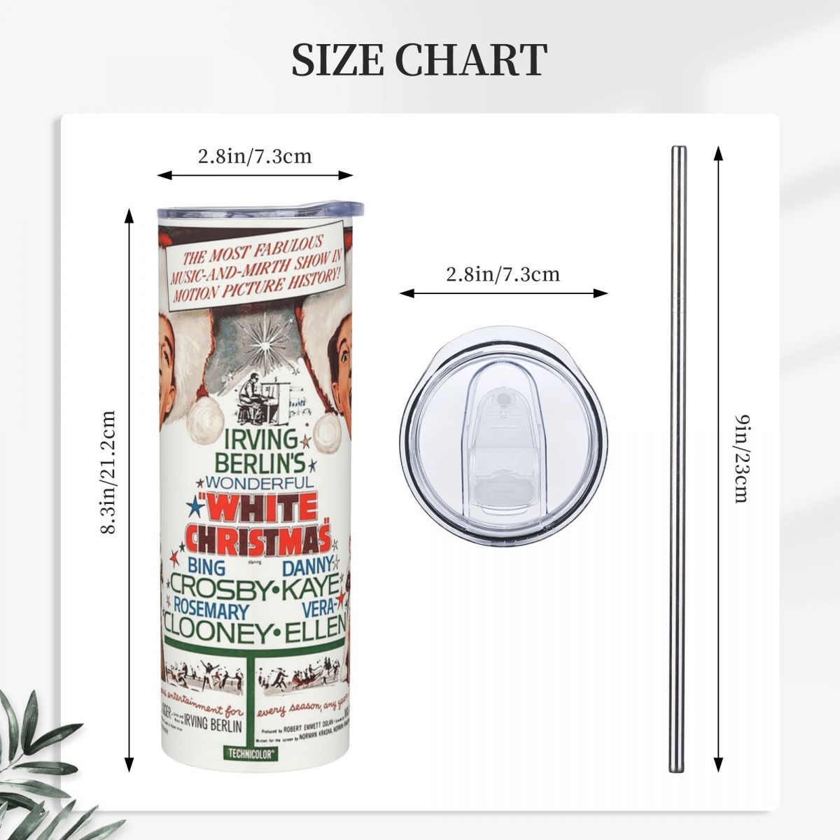 White Christmas - Bing Crosby, - Tumbler 20Oz White reseña y precio