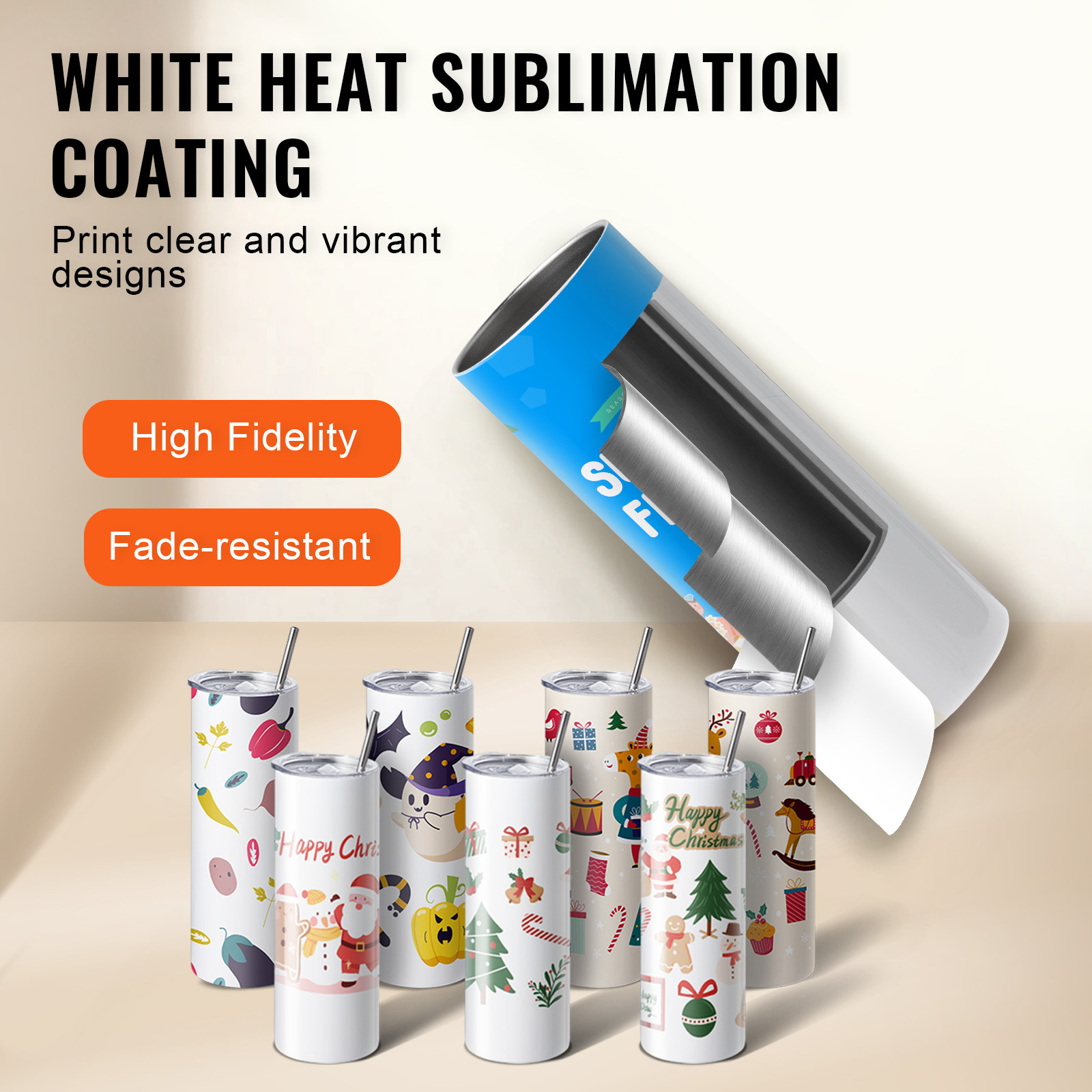 SucceBuy 8/12/14/16/24/50 vaso - Sublimation Mug White reseña y precio