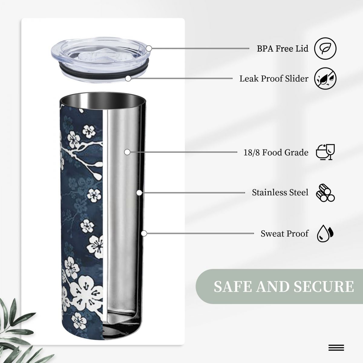 Vaso Térmico de Acero Inoxidab - Tumbler 20Oz White reseña y precio